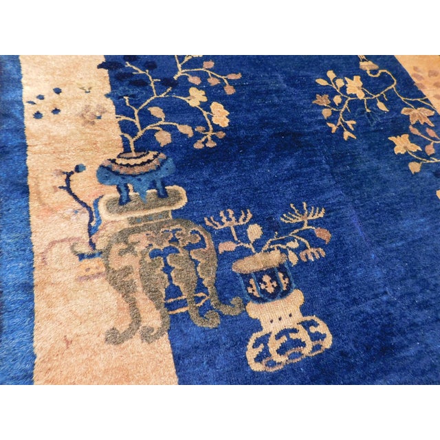 Handmade Antique Chinese Woolen Rug. 4'1"x 6'5" For Sale - Image 4 of 18