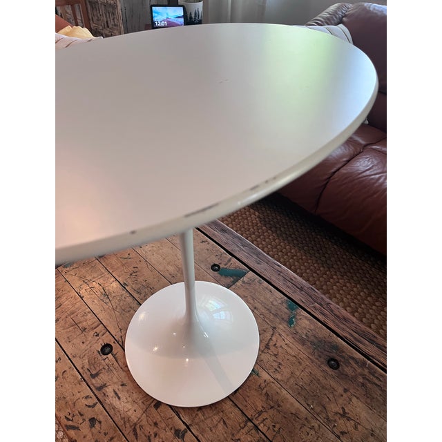1980s Pair of Authentic Knoll International Saarinen Oval Tulip Side Tables For Sale - Image 10 of 12