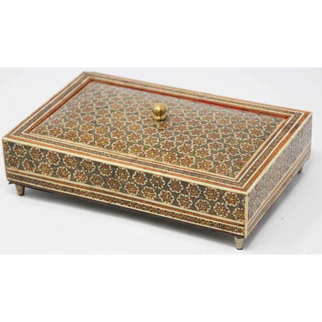 Moorish Decorative Sadeli Micro Mosaic Inlaid Jewelry Box For Sale - Image 4 of 11