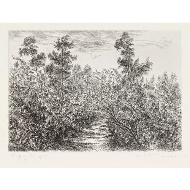 Paulette Humbert, Landscape, Etching, 20th Century For Sale - Image 3 of 3
