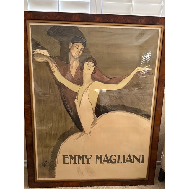 Ethan Allen Framed French Ballet Poster of Emmy Magliani For Sale - Image 9 of 18