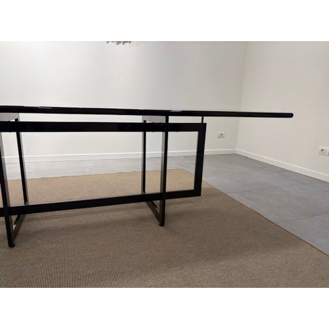 Glossy Black Lacquered Table, 1970 For Sale - Image 4 of 6