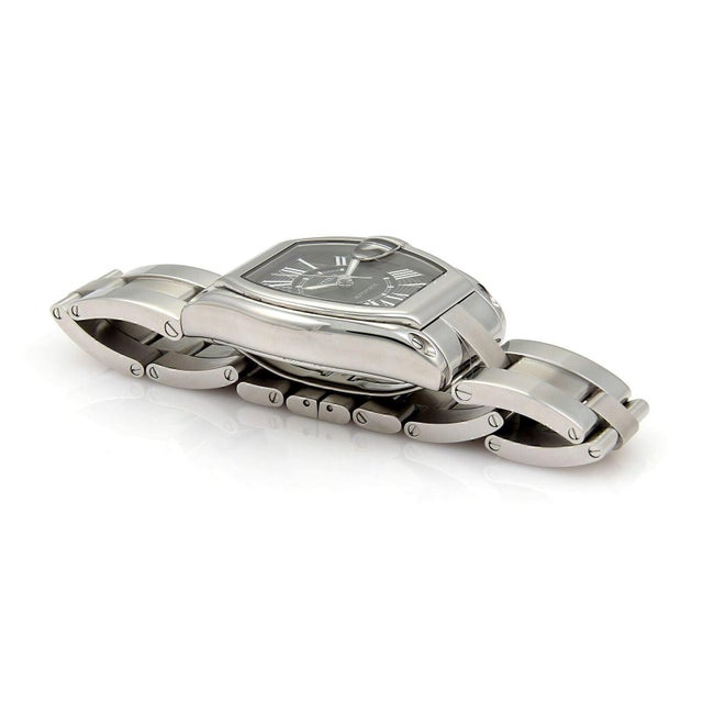Late 20th Century Cartier Roadster Automatic Stainless Steel Men's Wrist Watch For Sale - Image 5 of 5