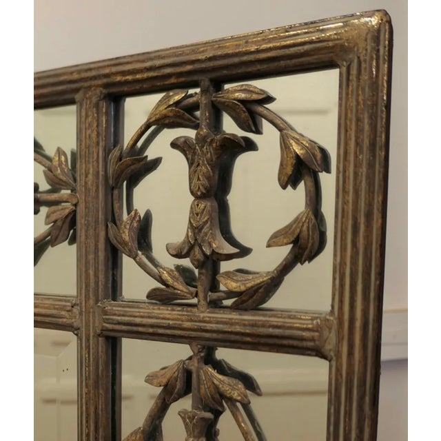 Art Deco Antique Gilded Iron Wall Mirror. For Sale - Image 3 of 3