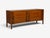 1950s Edmond Spence, Concave Dresser, Stained Wood, Brass, Sweden, 1950s For Sale - Image 5 of 17