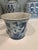 Late 20th Century Vintage Blue and White Koi Fish Ceramic Cachepot Planter For Sale - Image 5 of 7