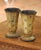 Early 20th Century Pair of Early 20th Century French Hand-Painted Composition Flower Vases For Sale - Image 5 of 8