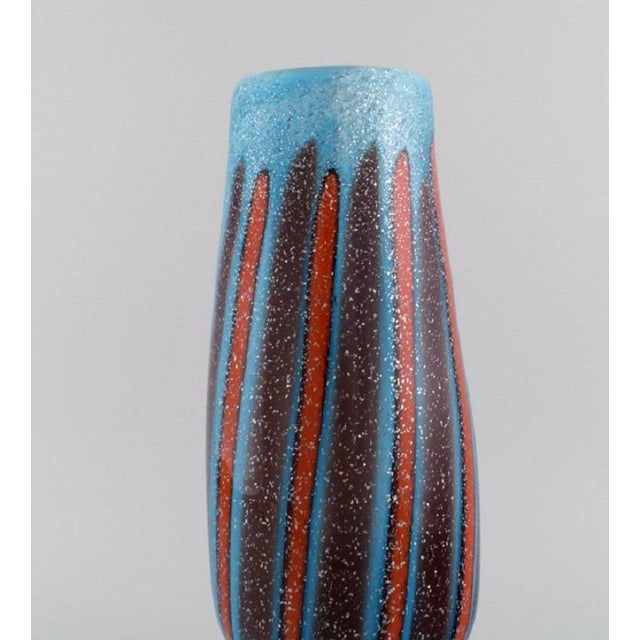 1960s Large Italian Mouth Blown Art Glass Vase, 1960s For Sale - Image 5 of 8