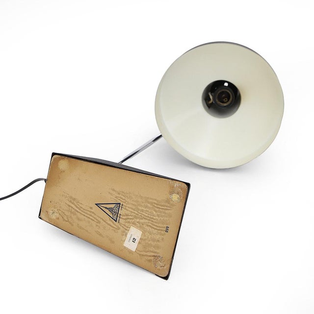 Table Lamp in Chromed and Black Painted Metal by Seminara, 1960s For Sale - Image 11 of 13