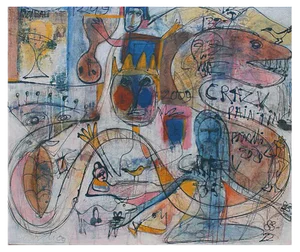 Crazy Painting Acrylic Painting by Pandi, 2009