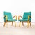 Teal Armchair with Maze Effect, 1960s For Sale - Image 3 of 9