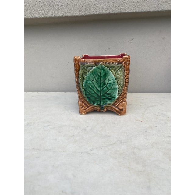 French Country French Majolica Cache Pot Onnaing, Circa 1890 For Sale - Image 3 of 7