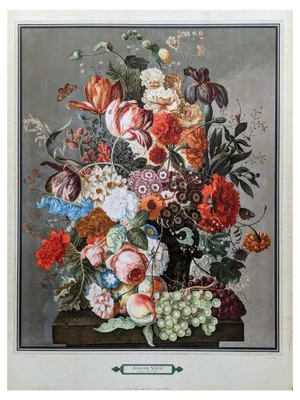 Joseph Nigg, Still Life with Flower and Fruits, Original Lithograph, 1943