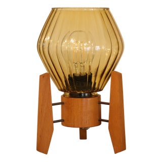 Vintage Table Lamps by Drevo Humpolec, Czechoslovakia, 1970s, Set of 2 For Sale