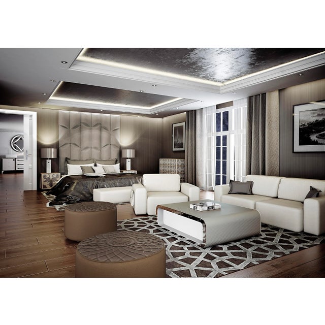 Leatherette & Steel Coffee Table by Jacobo Ventura For Sale - Image 10 of 12