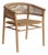 Calais Teak Framed Patio Dining Chair by Artesia For Sale