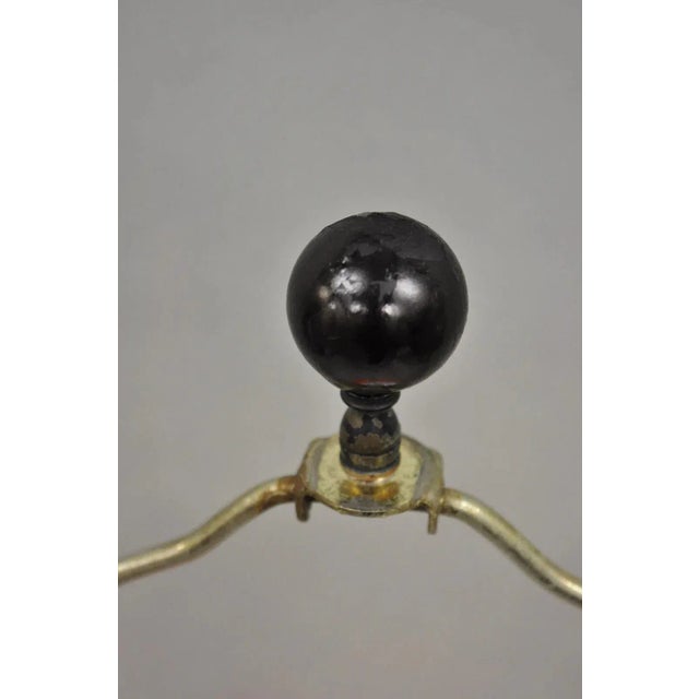 Ceramic Vintage Mid Century Modern Orange Lava Glazed Bulbous Ceramic Pottery Table Lamp For Sale - Image 7 of 12