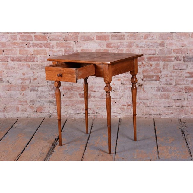 Biedermeier Side Table in Ash and Elm, Czech, 1810s For Sale - Image 5 of 14