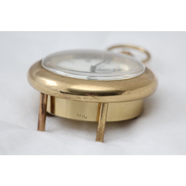 Gold Pocket Watch Desk Clock, 1960s For Sale - Image 13 of 17