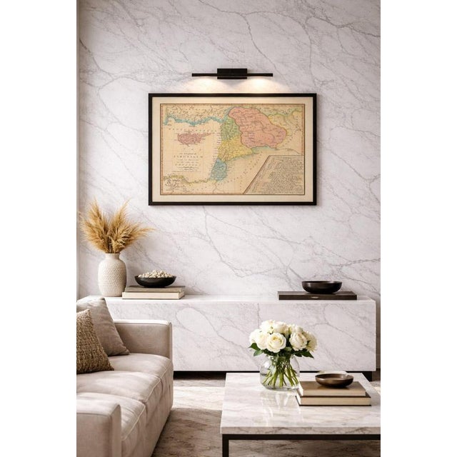 Kingdom of Jerusalem Map with Crusades Holy Land by Wilkinson, 1817 For Sale - Image 4 of 13