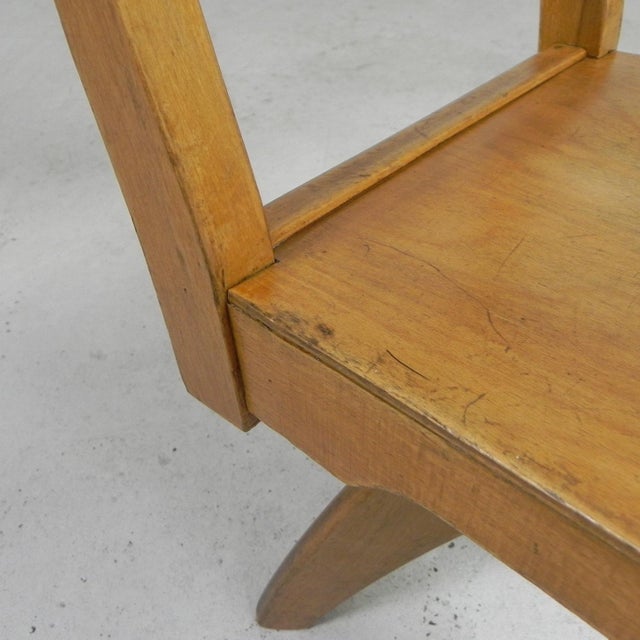Wooden Swivel Chair, 1950s For Sale - Image 6 of 18