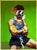 A figure stands with arms crossed, a gas mask in place and a single red flower positioned at the head, all set against a...
