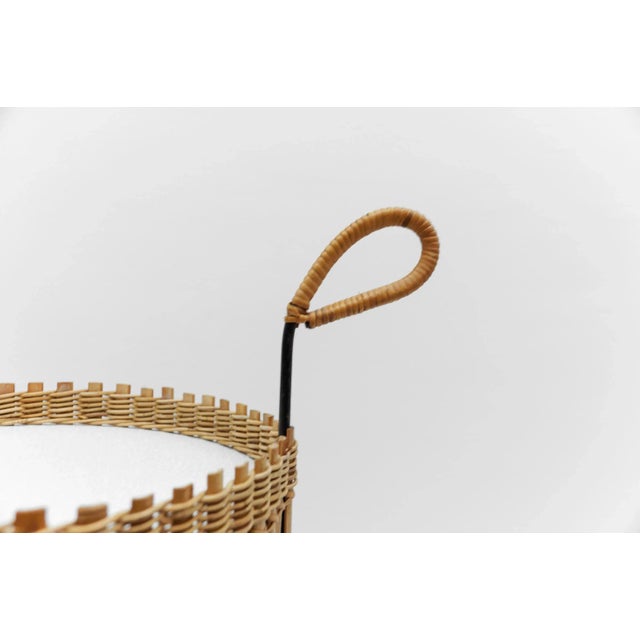 Mid-Century Modern Round Serving Carts in Bamboo, 1960s, Set of 2 For Sale - Image 18 of 18