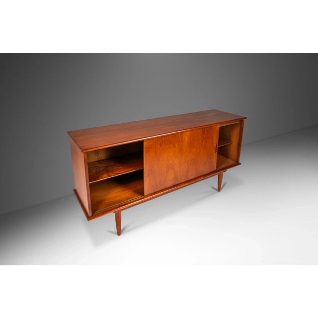 Sibast Furniture Danish Mid-Century Modern Heirloom Credenza / Cabinet Attributed to Arne Vodder for Sibast Constructed From Teak Wood, Denmark, C. 1960's For Sale - Image 4 of 12