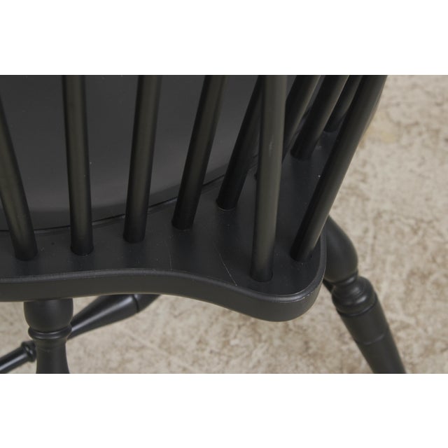 Set of 4 Black Windsor Style Dining Room Chairs For Sale - Image 12 of 18