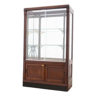 Early 20th Century Wooden, Glass and Brass Shop Display Case, France For Sale