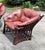 An unusual and rare Percival Lafer inspired leather and ratan sofa and chair set dating from the mid-20th century....