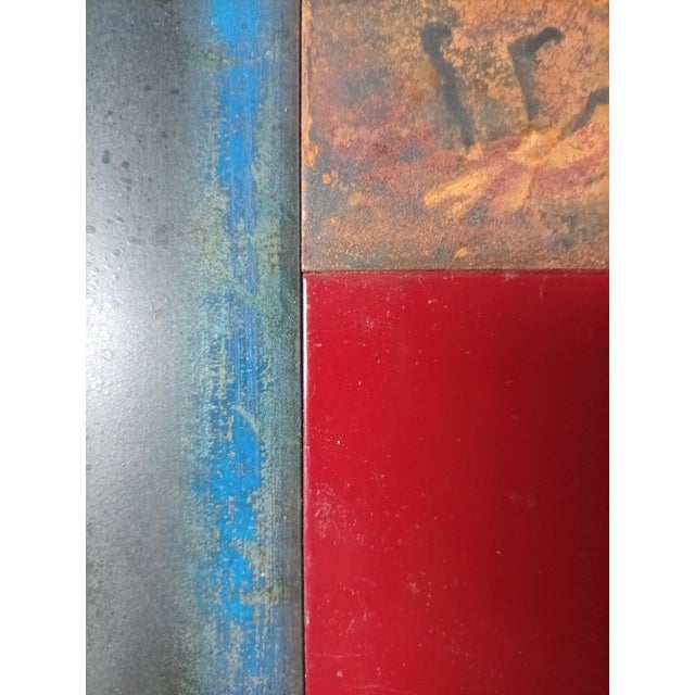 Contemporary Abstract Aerosol, Rust, Varnish on Metal "N 70" by Andre Debono For Sale - Image 6 of 9