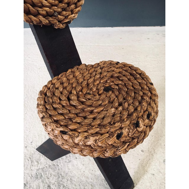 Mediterranean Tripod Side Chairs from Audoux Minet, France, 1950s, Set of 2 For Sale - Image 17 of 18