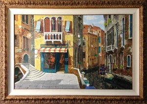 Viktor Shvaiko "Ristrante" 2000 Hand Signed With Custom Frame