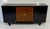 French Art Deco Black Lacquered and Inlaid Walnut Sideboard in the style of Jules Leleu, 1940s For Sale - Image 3 of 15