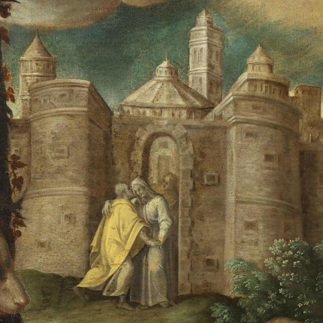 Saint Joachim and the Angel, Oil on Canvas, Late 16th Century For Sale - Image 6 of 12