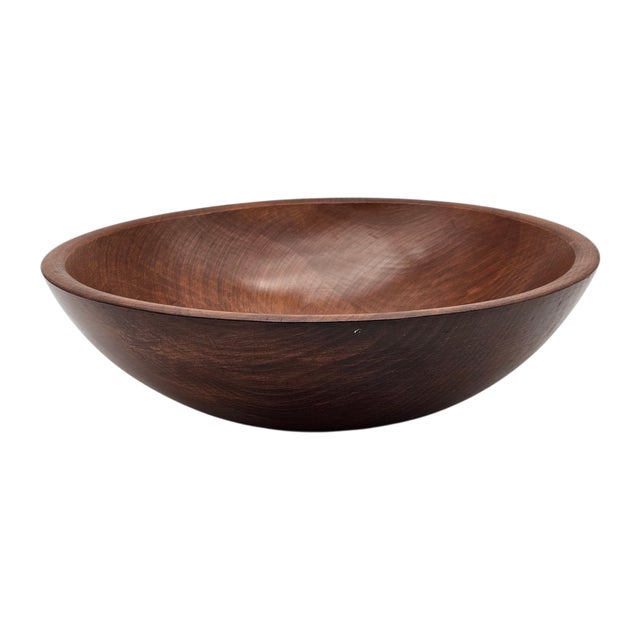 Hand Turned Large Woodcroftery Walnut Serving Bowls Set of Two For Sale - Image 4 of 14