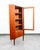 Mid-Century Modern Mid Century Danish Modern Corner Cabinet Teak Wood Bar Denmark Drawers Glass MCM For Sale - Image 3 of 11