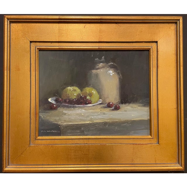 Robert Waltsak (American, b. 1944). Impressionist still, fruit. A popular New Jersey artist, Waltsak studied at the Newark...