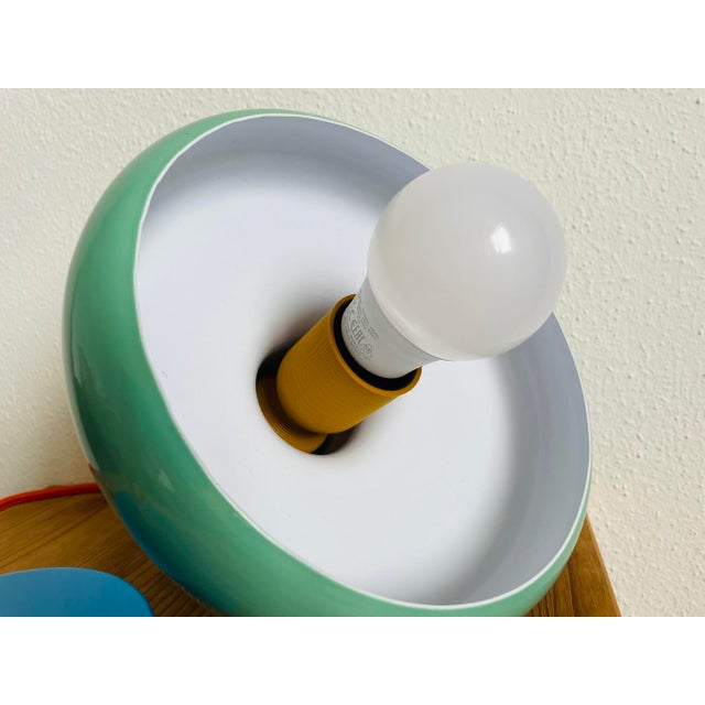 Metal Bauhaus Green Metal Pendant Light, 1950s For Sale - Image 7 of 12