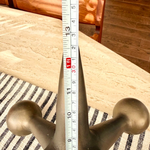 Bill Curry Giant Mid Century Modern Bill Curry Jax Jacks Bookend Doorstop 11” - 13” Vintage For Sale - Image 4 of 9