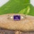2020s Amethyst Ring With Natural Diamonds Accents: Solid 14k Gold, Emerald Cut 7x5mm, Size 6.75 For Sale - Image 5 of 9
