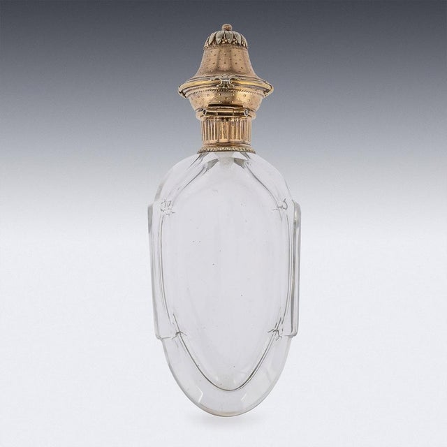 19th Century French 18k Gold Mounted Scent Perfume Bottle, 1890s For Sale - Image 4 of 16