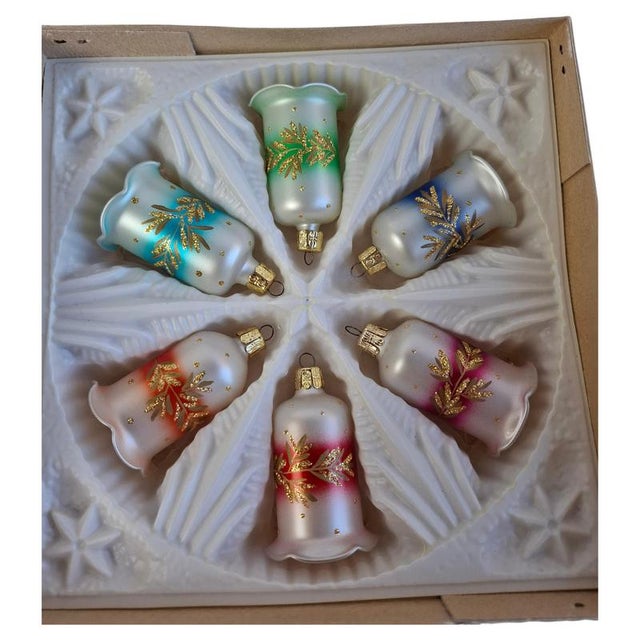 Vintage Czechoslovakian Glass Christmas Bells, 1960, Set of 6 For Sale - Image 17 of 17