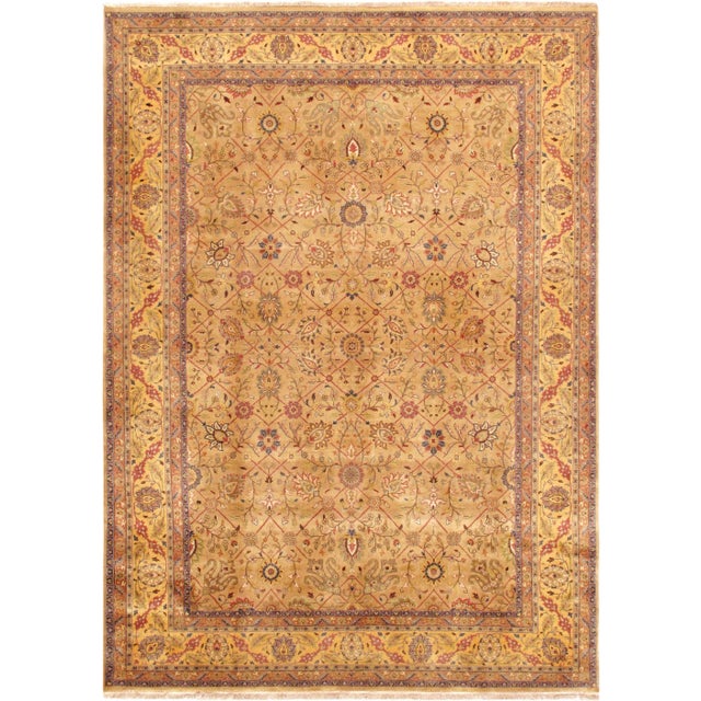 Textile Pasargad Home Tabriz Lamb's Wool Area Rug, 8' 1" X 11' 3", Camel For Sale - Image 7 of 7