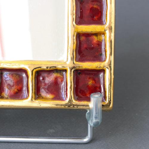 Vintage French Ceramic Mirror by François Lembo, 1970s For Sale - Image 14 of 18