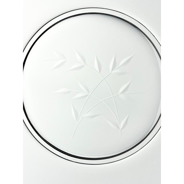 1950s 1950s Fostoria “Bridal Belle” Set of 12 Glass Luncheon or Large Salad Plates For Sale - Image 5 of 6