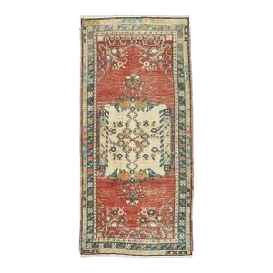 Mid 20th Century Small Vintage Oushak Rug