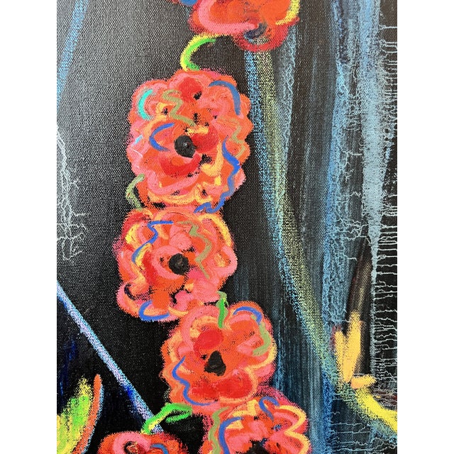"I Wore Flowers" Abstract Figurative Contemporary Mixed Media Painting For Sale - Image 9 of 9