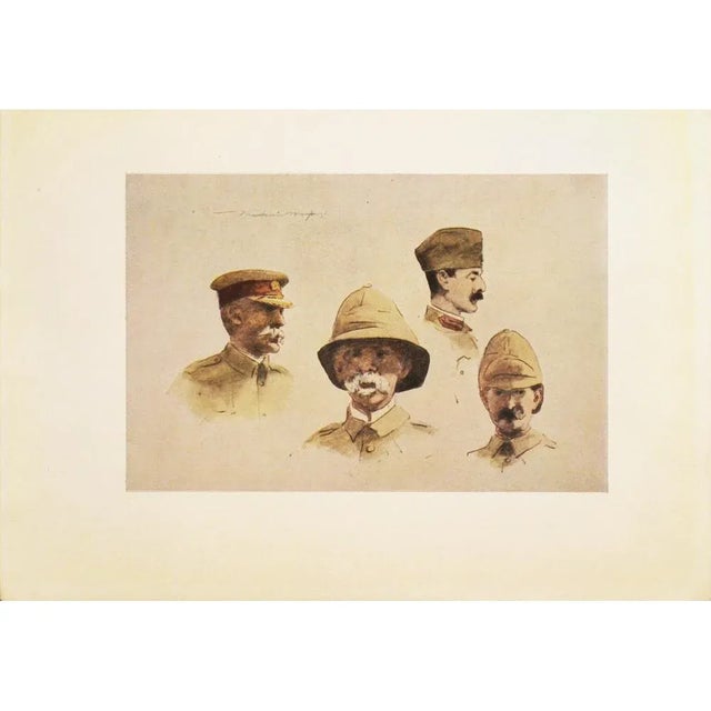 A rare original period antique First Edition Safari Style print after watercolor sketches of Lord Roberts and Stuff by...